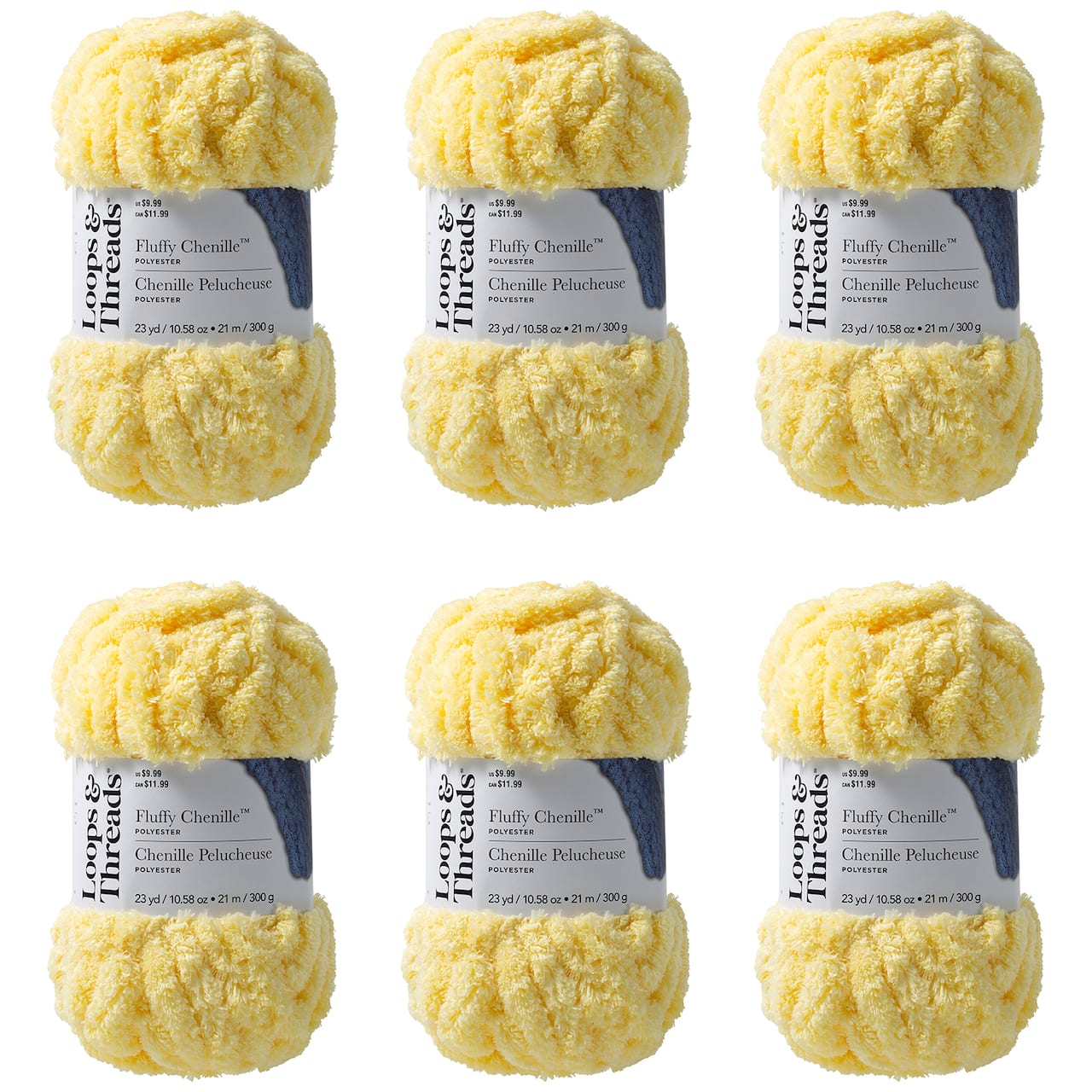 6 Pack: Fluffy Chenille™ Yarn by Loops & Threads®